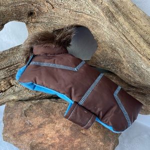 Companion Road | Pet Parka Puffer Jacket Brown XS